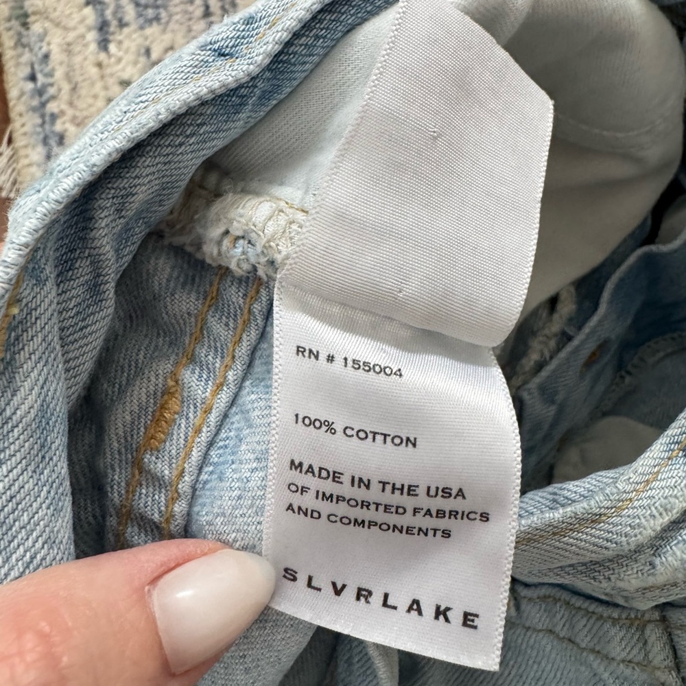 SLVRLAKE High Rise Straight Leg Jeans Light Wash Size 26 - Picture 3 of 4